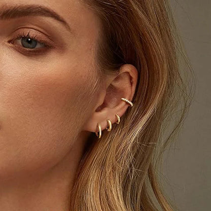 925 Sterling Silver Hoop Earrings for Women Men Micro Pave CZ Minimalist Huggie Hoops Hypoallergenic Stackable Ear Jewelry Gifts