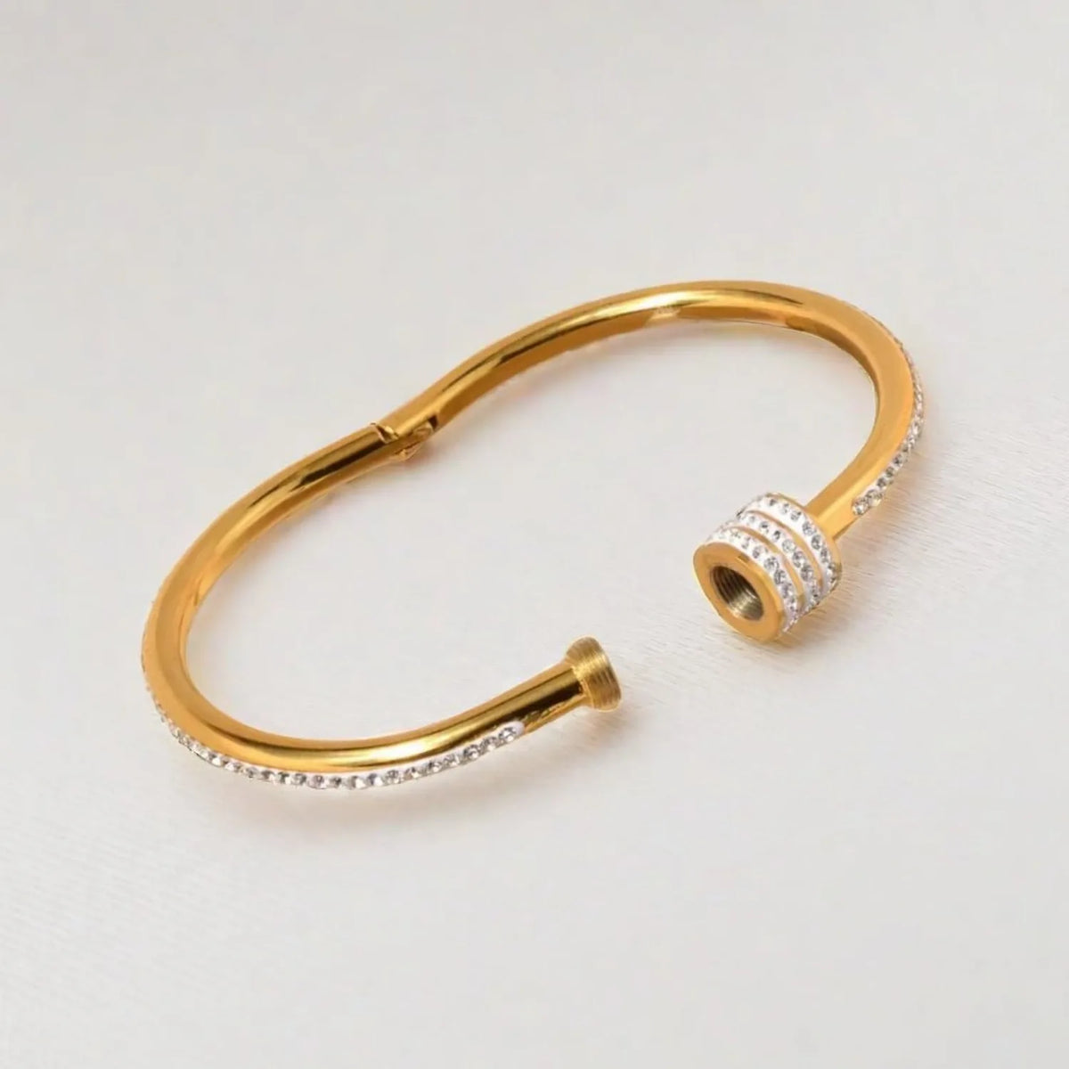Hot Sale Gold Plated Double-Layer Bracelet CZ Inlaid Luxury Bangle for Women Fashion Trendy Jewelry Perfect Gift for Daily Wear