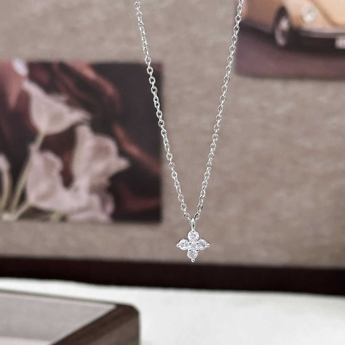 14K Gold/Silver Plated Flower Bracelets for Women Cubic Zirconia Four Clover Leaf Charm Dainty Bracelets Shiny Jewelry Gifts