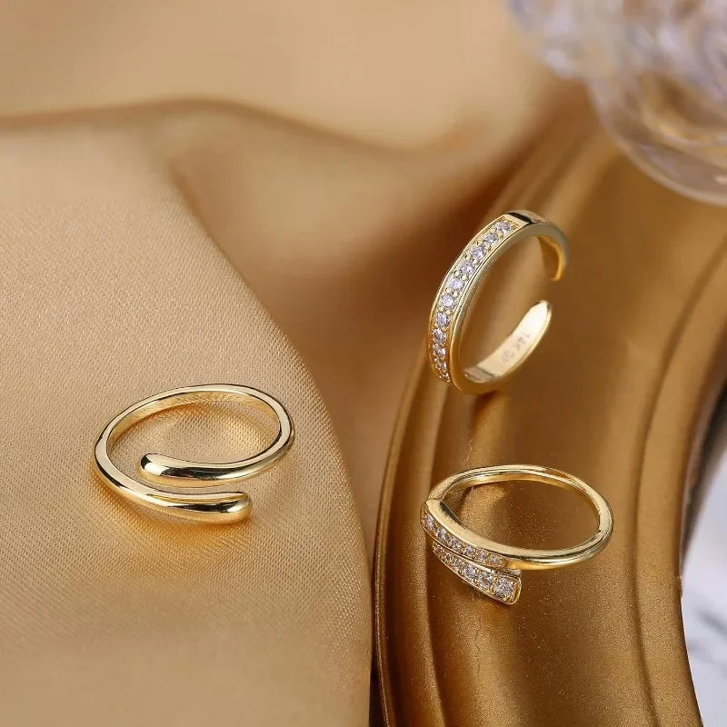 14K Gold Filled Toe Rings for Women Waterproof Open Toe Rings Adjustable Non Tarnish Hug CZ Toe Ring Summer Beach Foot Jewelry