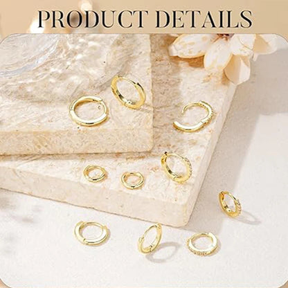 925 Sterling Silver Hoop Earrings for Women Men Micro Pave CZ Minimalist Huggie Hoops Hypoallergenic Stackable Ear Jewelry Gifts
