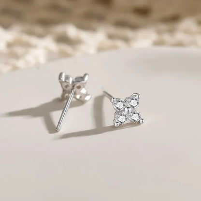 14K Gold/Silver Plated Flower Bracelets for Women Cubic Zirconia Four Clover Leaf Charm Dainty Bracelets Shiny Jewelry Gifts