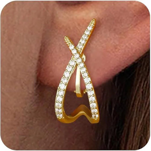 Clip on Earrings for Women 14K Gold Plated Statement Trendy Dainty Earrings HypoallergenicMinimalist Non Pierced Earring Jewelry