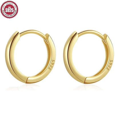 925 Sterling Silver Hoop Earrings for Women Men Micro Pave CZ Minimalist Huggie Hoops Hypoallergenic Stackable Ear Jewelry Gifts