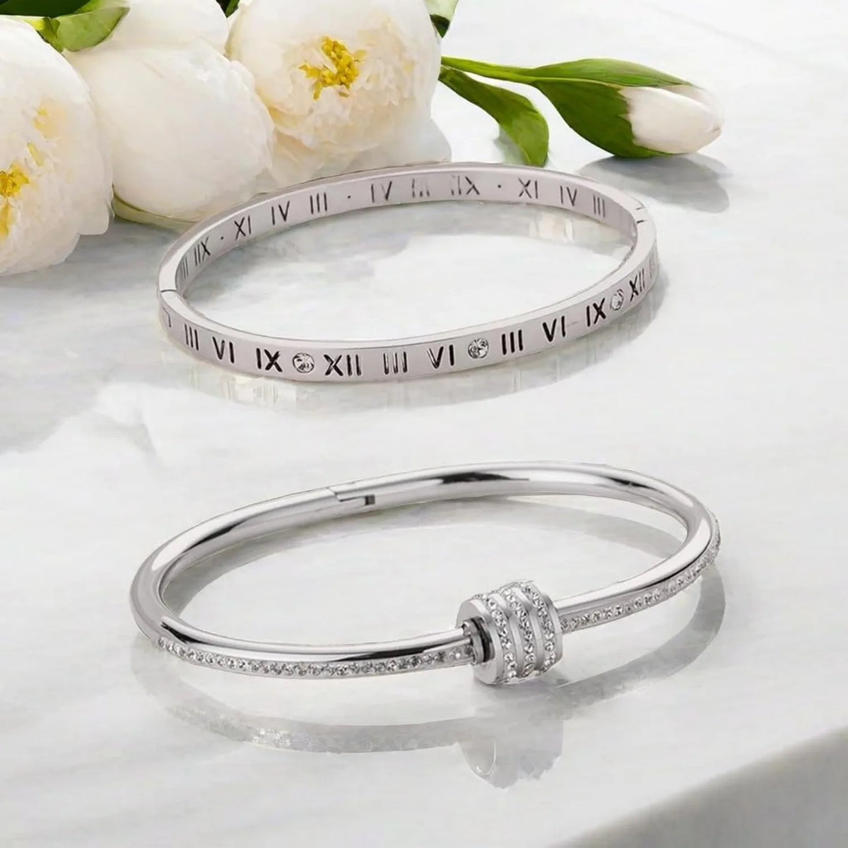 Hot Sale Gold Plated Double-Layer Bracelet CZ Inlaid Luxury Bangle for Women Fashion Trendy Jewelry Perfect Gift for Daily Wear