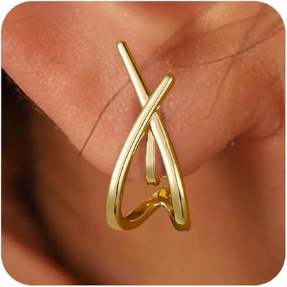 Clip on Earrings for Women 14K Gold Plated Statement Trendy Dainty Earrings HypoallergenicMinimalist Non Pierced Earring Jewelry