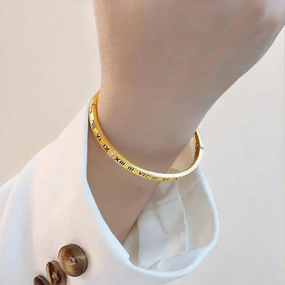 Hot Sale Gold Plated Double-Layer Bracelet CZ Inlaid Luxury Bangle for Women Fashion Trendy Jewelry Perfect Gift for Daily Wear
