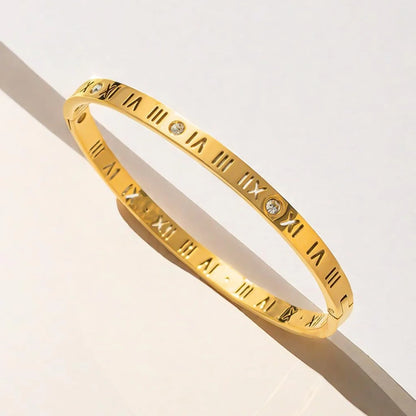 Hot Sale Gold Plated Double-Layer Bracelet CZ Inlaid Luxury Bangle for Women Fashion Trendy Jewelry Perfect Gift for Daily Wear