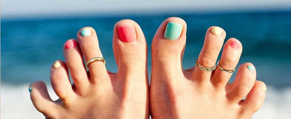 3PCS Filled Toe Rings Set for Women 14K Gold Plating Adjustable Simple CZ Flower Ring Summer Beach Jewelry