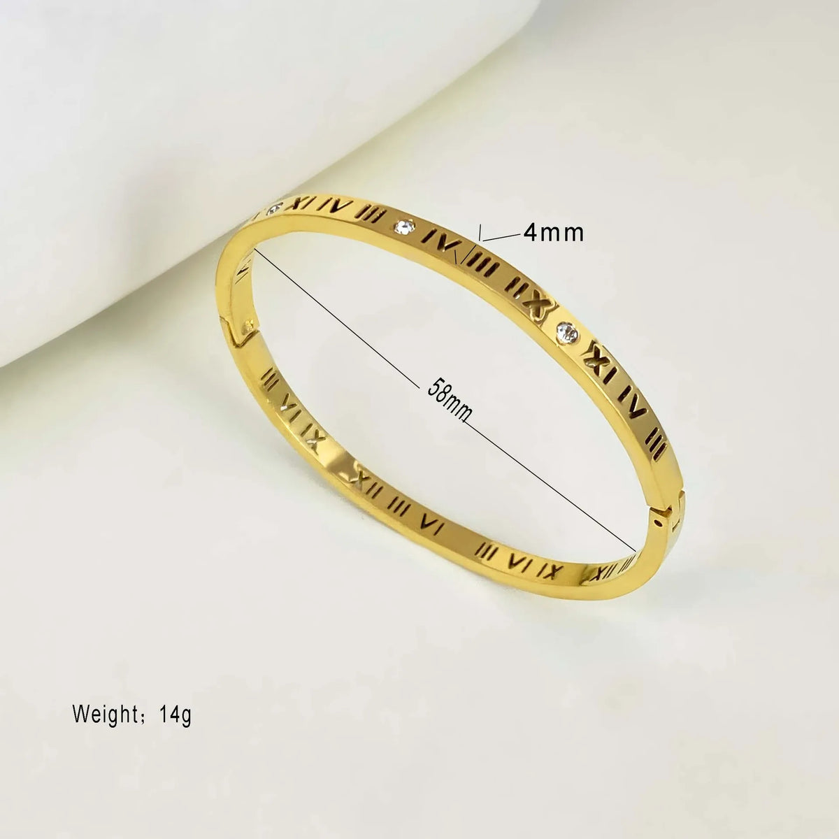 304 Stainless Steel Bangle Bracelet for Women White Shell Inlaid CZ Crystal Open Cuff Bangle Waterproof No Fade Daily Jewelry