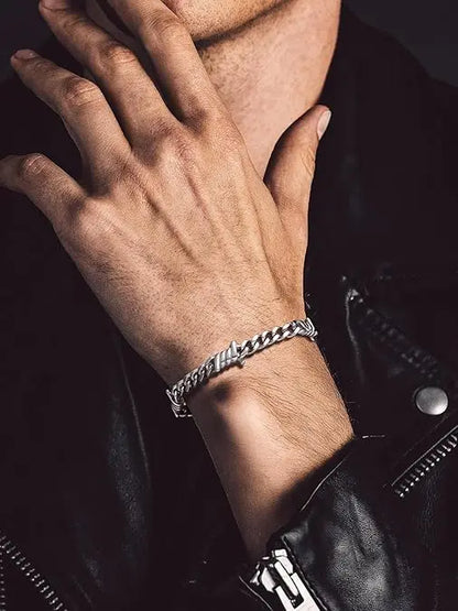 Barbed Wire Cuban Link Bracelet 18K Gold Plated Stainless Steel Gothic Punk Thorns Hand Chain Bracelet for Men Women Jewelry