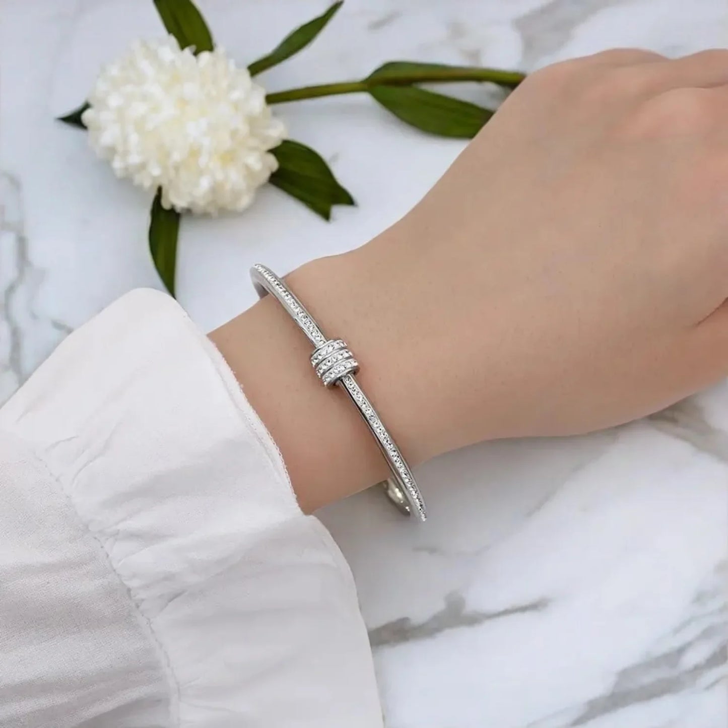 Hot Sale Gold Plated Double-Layer Bracelet CZ Inlaid Luxury Bangle for Women Fashion Trendy Jewelry Perfect Gift for Daily Wear