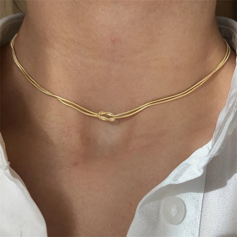 Matching Bracelets for Couples Best Love Knot 18K Gold Plated Herringbone Chain Bracelet Relationship Jewelry for Friend Dainty